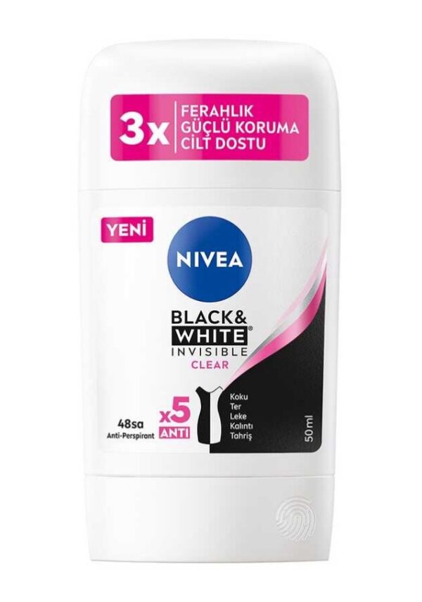 Nivea stick inv B&W clear kadın 50 ml