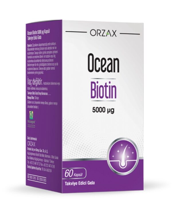 Ocean biotin 5000 mg 60 capsules