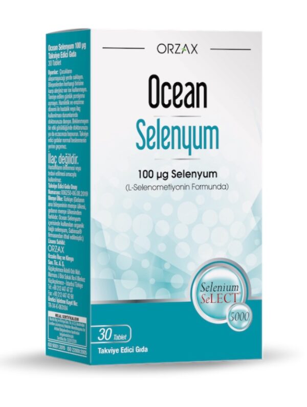 Ocean selenyum 100 mcg 30 tablet
