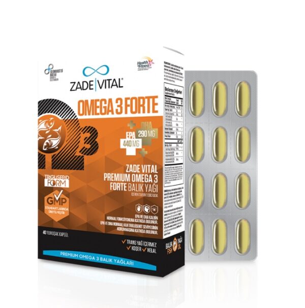 Zade vital omega 3 balık yag fort 40