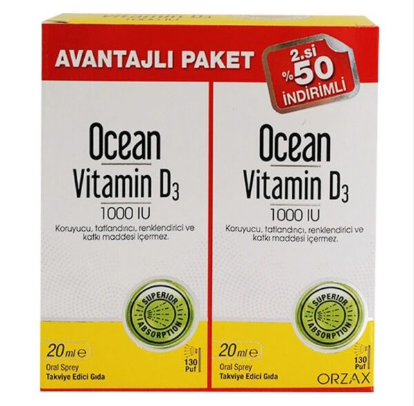 Ocean vitamin D3 1000 IU spray offer 2.si %50 indirimli