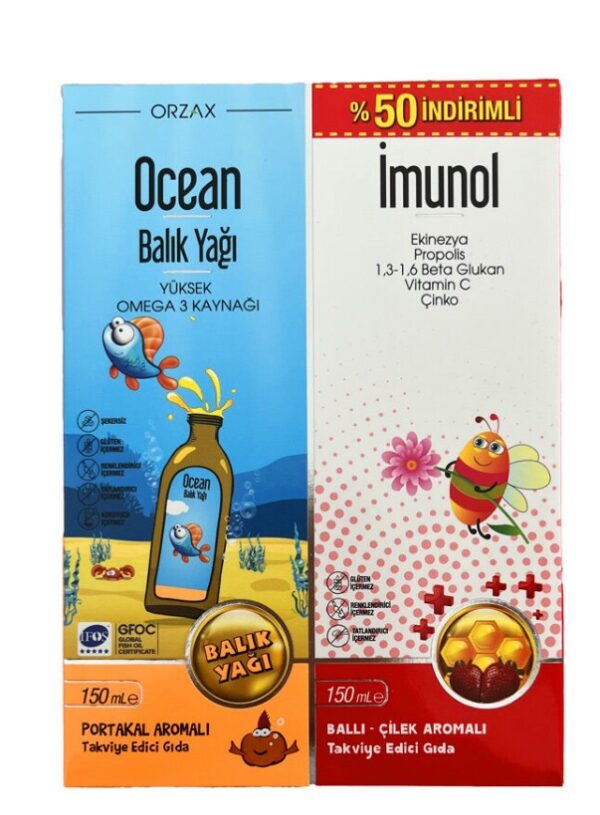 Ocean Portakal + Ocean İmunol with Honey & Strawberry 150 ml – 50% Discount