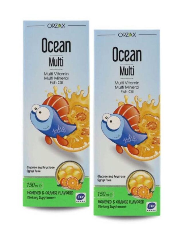 Ocean multi-honey orange fish oil 
150ml x2( offer) 50%