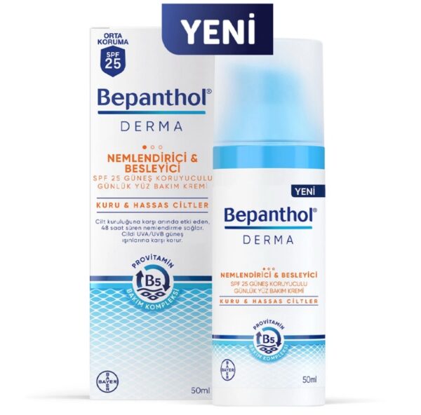 Bepanthol Derma Nemlendirici & Besleyici SPF 25 Günes Koruyuculu Günlük Yüz Bakim Kremi 50 ml