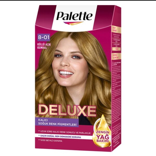 Palette Deluxe Yogun Renkler Saç Boyasi 8-01 Küllü Açik Kumral