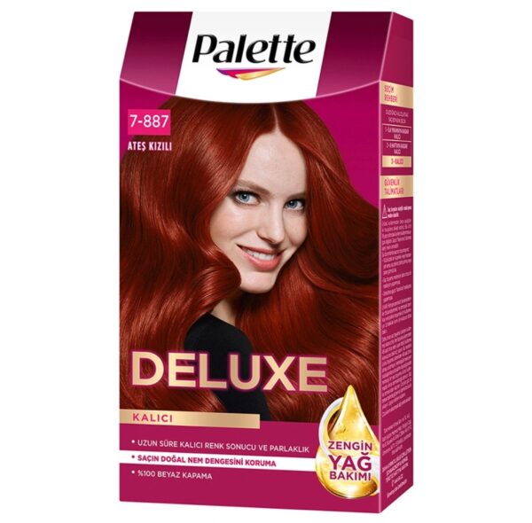 Palette Deluxe Yogun Renkler Saç Boyasi7-887 Ates Kizili