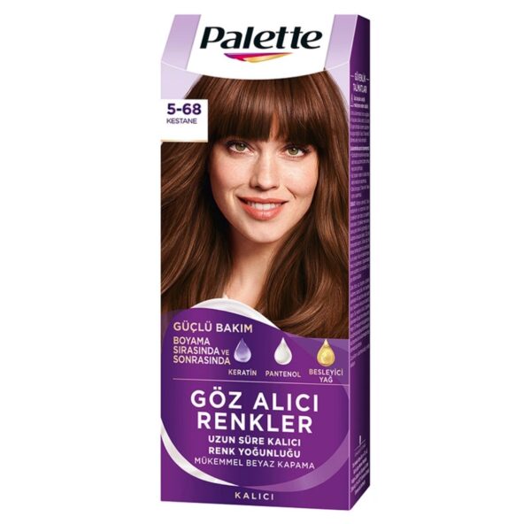Palette Göz Alici Renkler Saç Boyasi5-68 Kestane