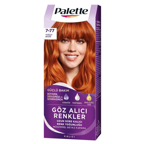 Palette Göz Alici Renkler Saç Boyasi 7-77Yogun Bakir