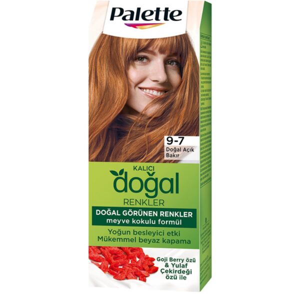 Palette Kalici Dogal Renkler Saç Boyasi 9-7 Doğal Açik Bakir