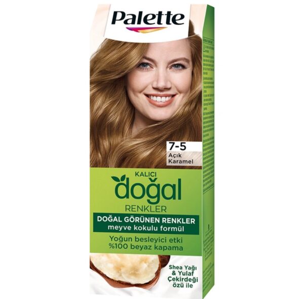 Palette Kalici Dogal Renkler Saç Boyasi 7-5 Açık Karamel
