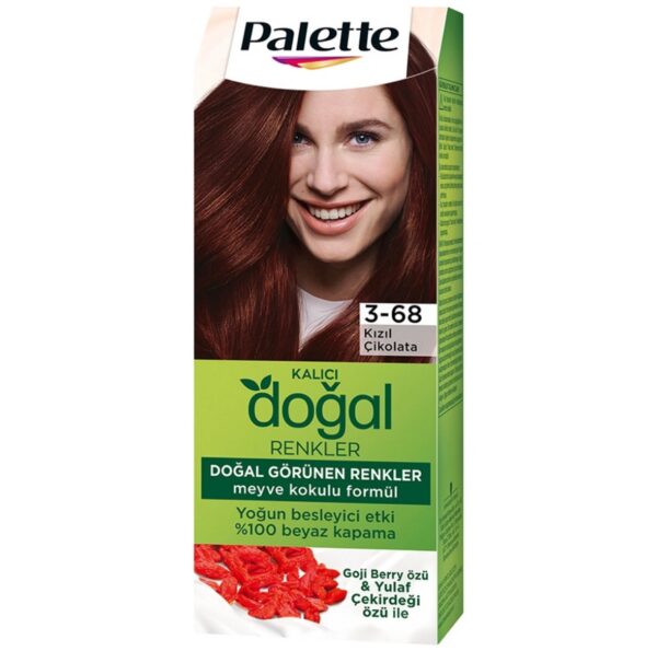 Palette Kalici Dogal Renkler Saç Boyasi
3-68 Kizil Çikolata
