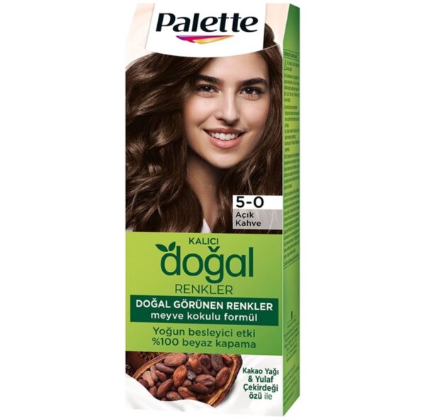 Palette Kalici Dogal Renkler Saç Boyasi 5-0 Açık Kahve