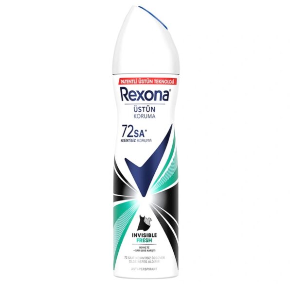 Rexona Kadin Sprey Deodorant Invisible Fresh 72 Saat Kesintisiz Koruma 150 ml