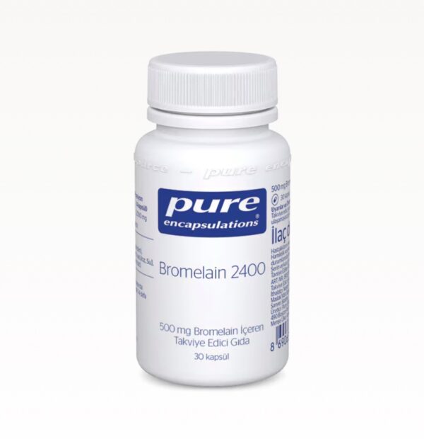 Pure bromelain 2400 500 mg 30 kapsül