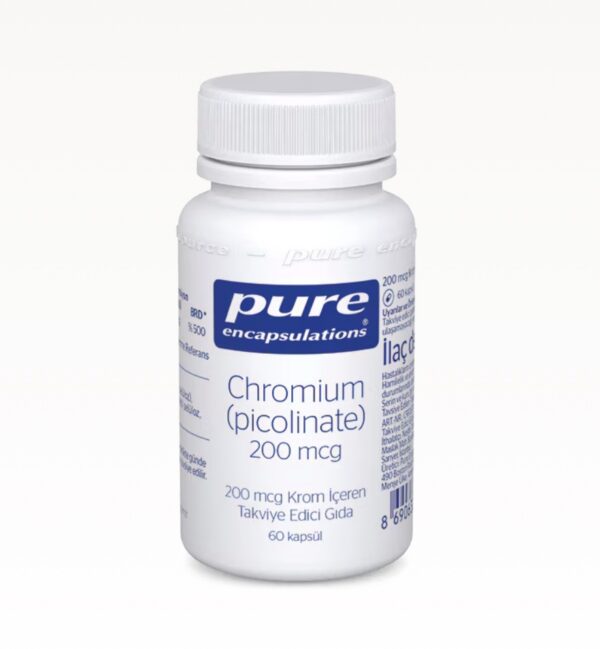 Pure chromium picolinate 200 mg krom 60 kapsül