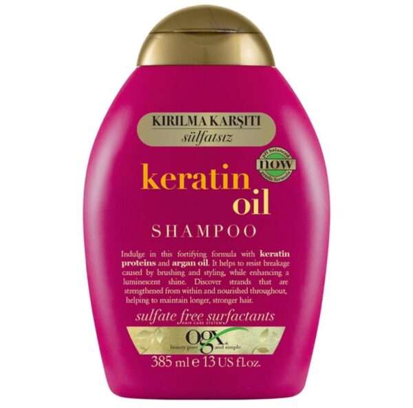 0gx Kirilma Karsiti Keratin Oil Sampuan385 ml