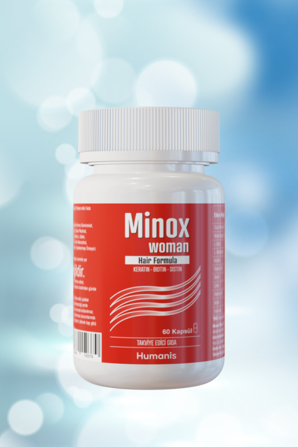 Minox woman hair keratin biotin sistin 60 kapsül