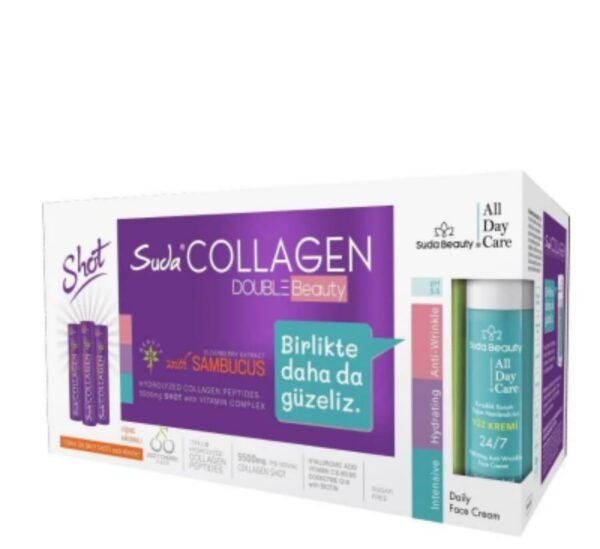 Suda collagen double beauty sambucus 30 shot + yüz kremi