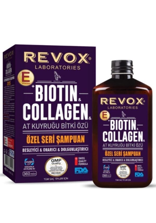 Revox biotin & collagen & at kuyruğu bitki özlü şampuanı 360 ml